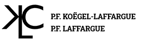 Logo P.F. Koëgel-Laffargue et Laffargue - Monogramme KLC Logo avec monogramme KLC noir et texte P.F. Koëgel-Laffargue, P.F. Laffargue. Design sobre et élégant.